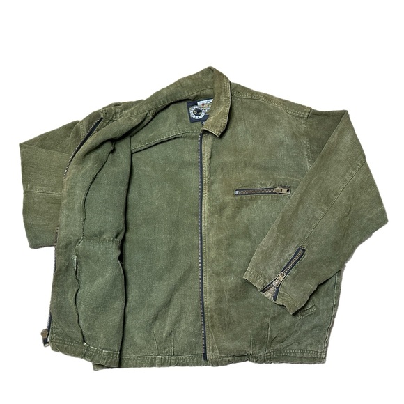 Two Star Dog Hemp Full Zip Green Jacket In Size XL - Picture 12 of 16